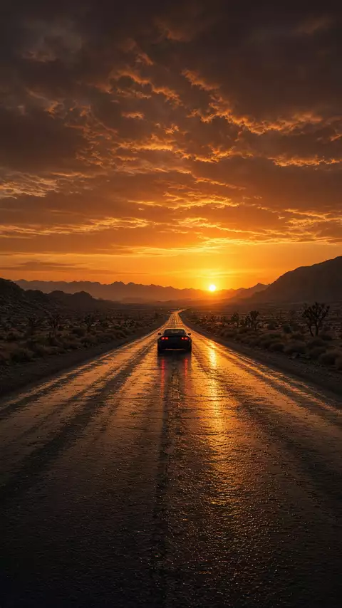 Afterglow Run phone wallpaper in Cars